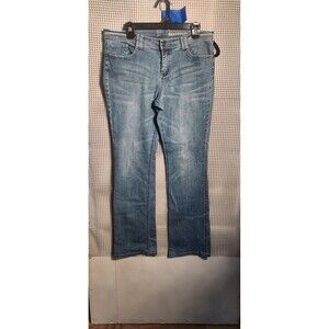 NY & Co Jeans Women's Sz 12 Blue Lower Waist Stretchy Boot Cut